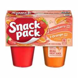 Snack Pack Juicy Gels Orange Strawberry x 4